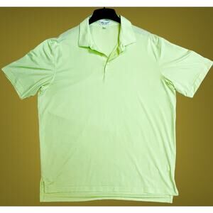 Peter Millar Polo Shirt Mens XL Green Summer Comfort Golf Athleisure READ
